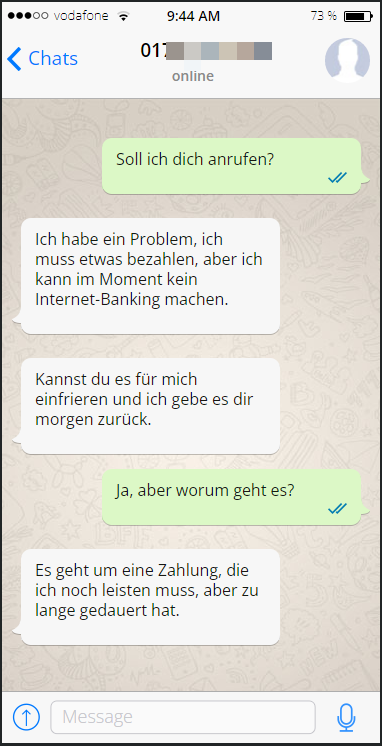 WhatsApp-Chatverlauf