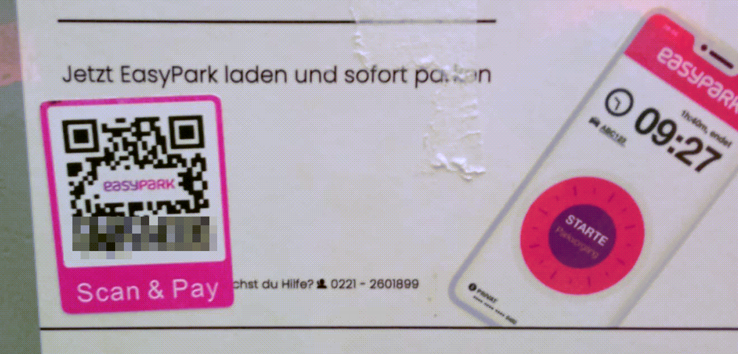 Gefälschter QR Code auf Aufkleber