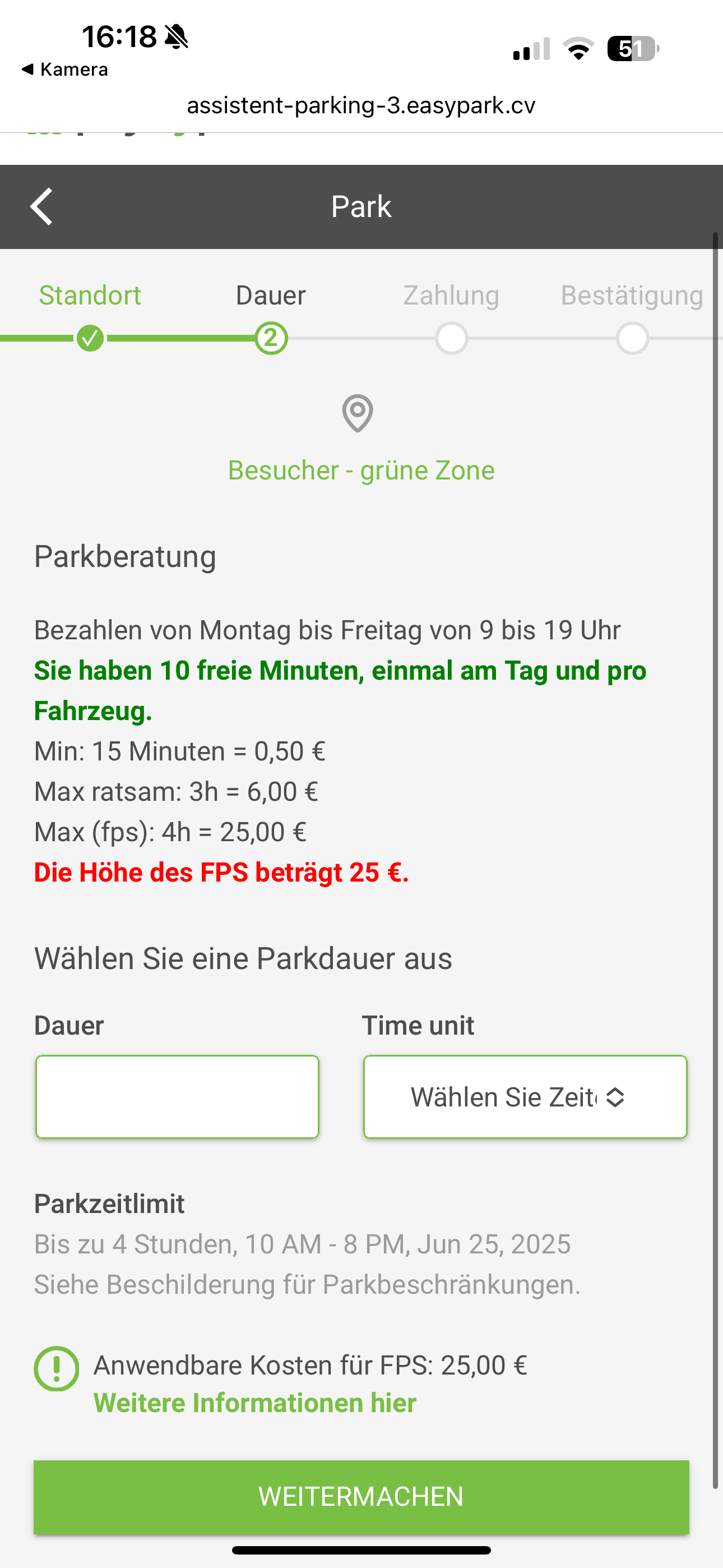 Gefälschte paybyphone Webseite